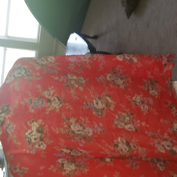 Free People s sheer open front abstract floral kimono cardi - Picture 6 of 7